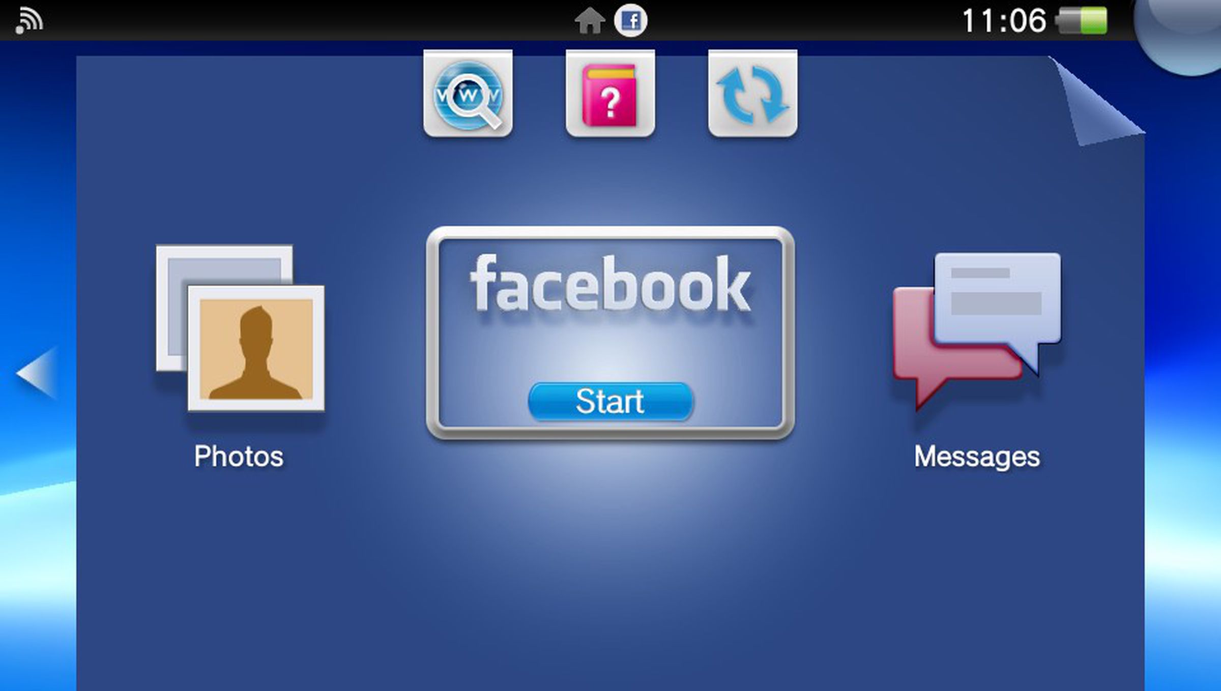Facebook for PS Vita screenshots