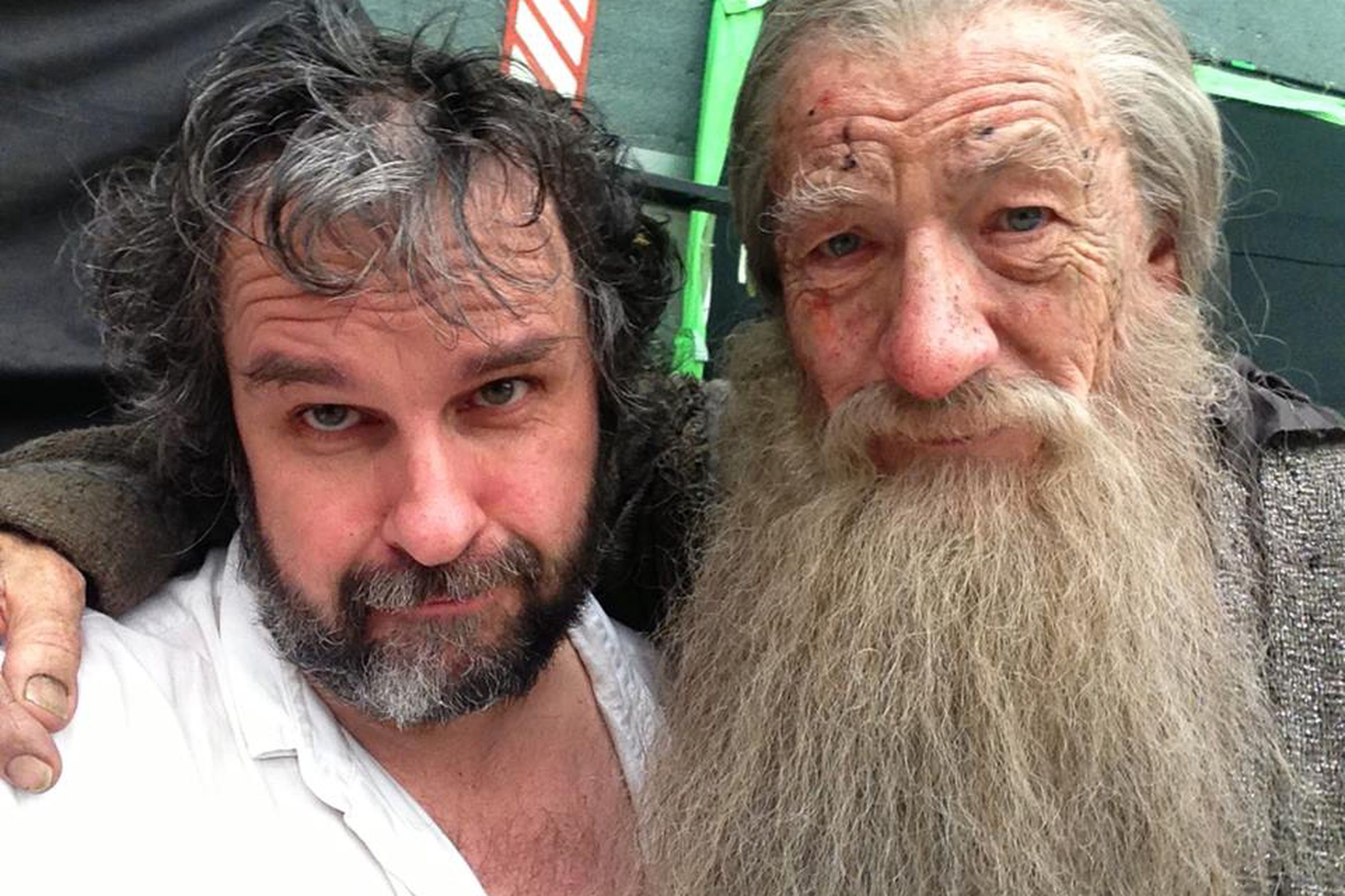 Peter Jackson and Gandalf