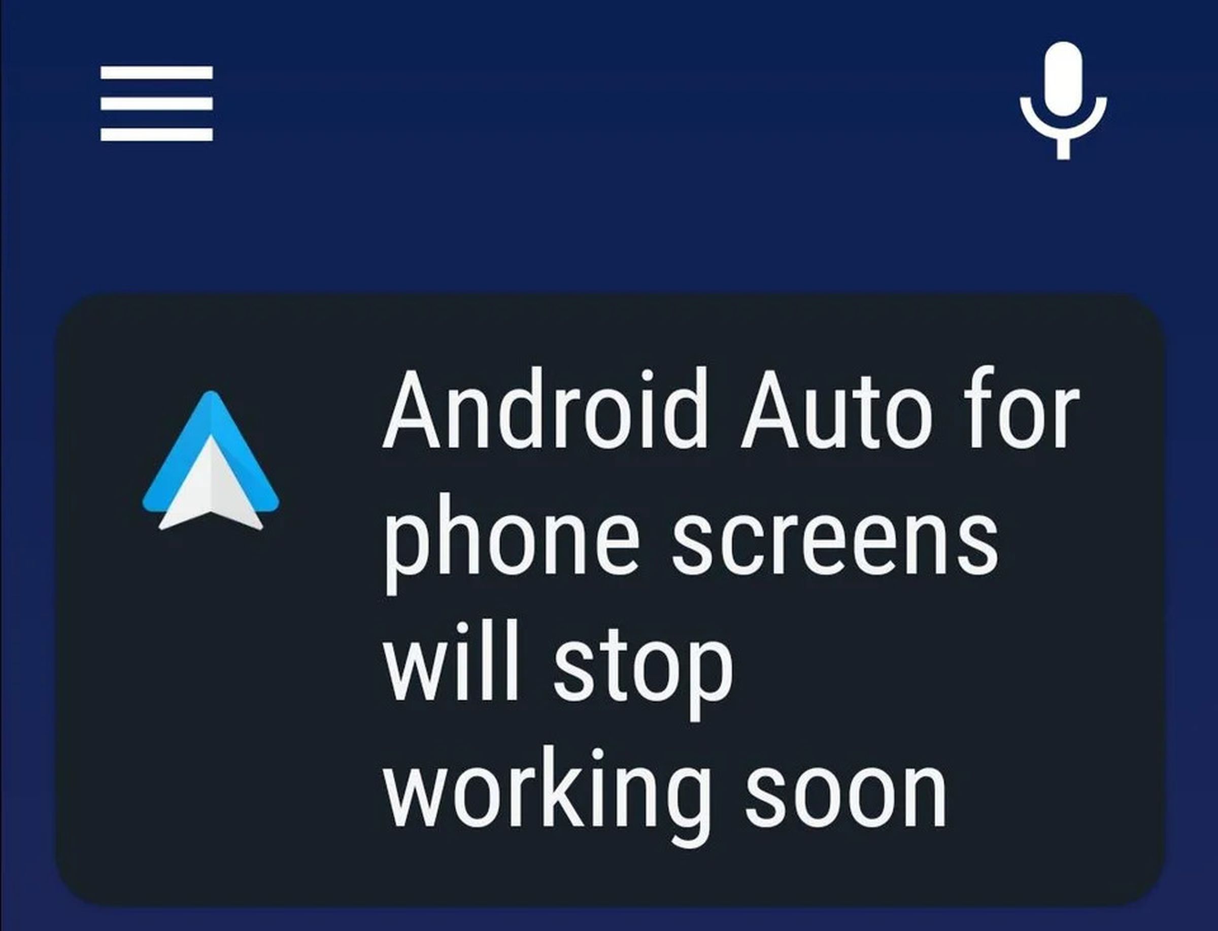 This message appeared in the app on a Huawei P30 Lite running Android 10.