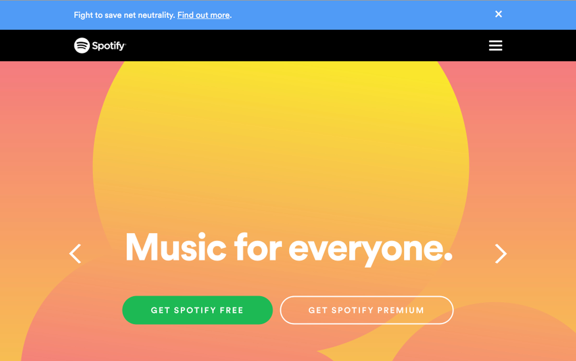 Spotify’s ad banner.