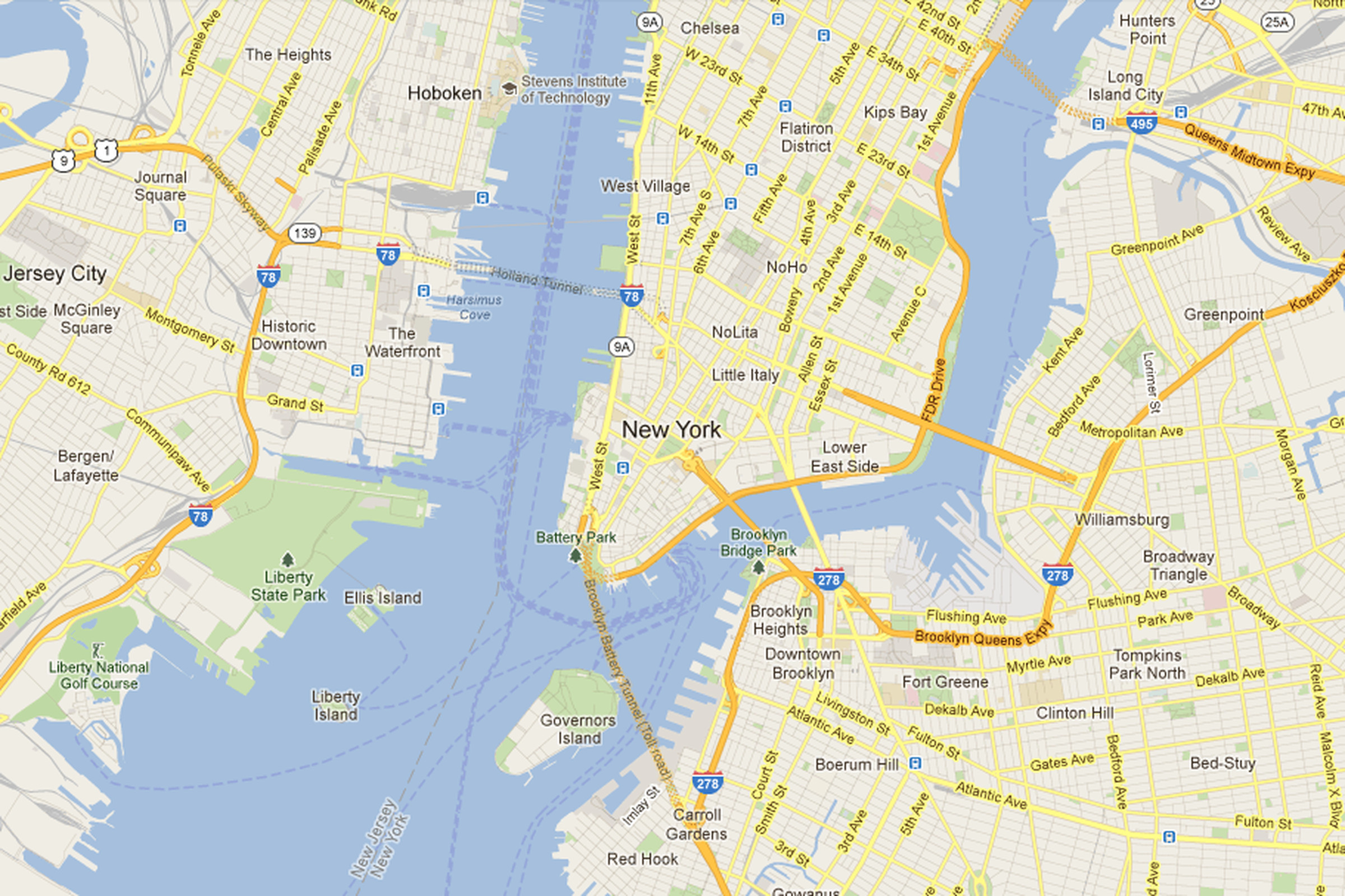 Google Map of New York City