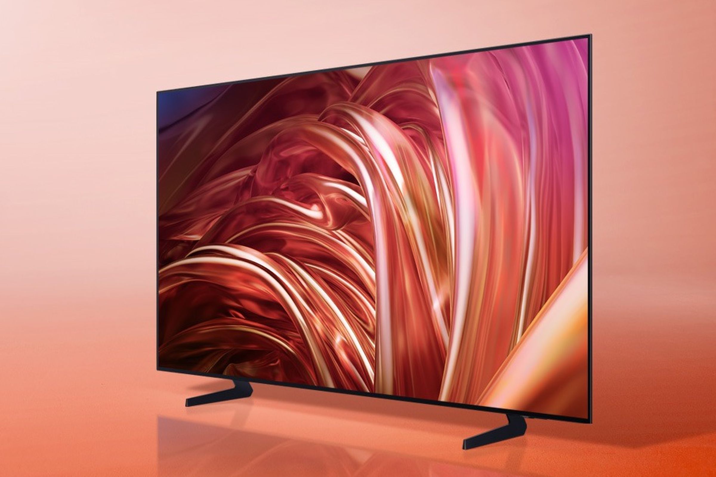 A marketing image of Samsung’s S85D OLED TV.