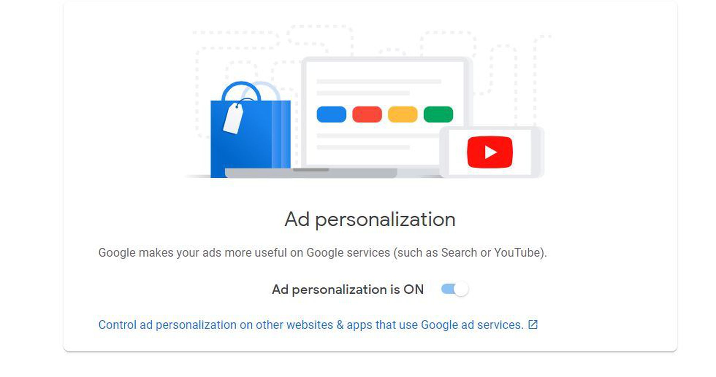 YouTube ad personalization
