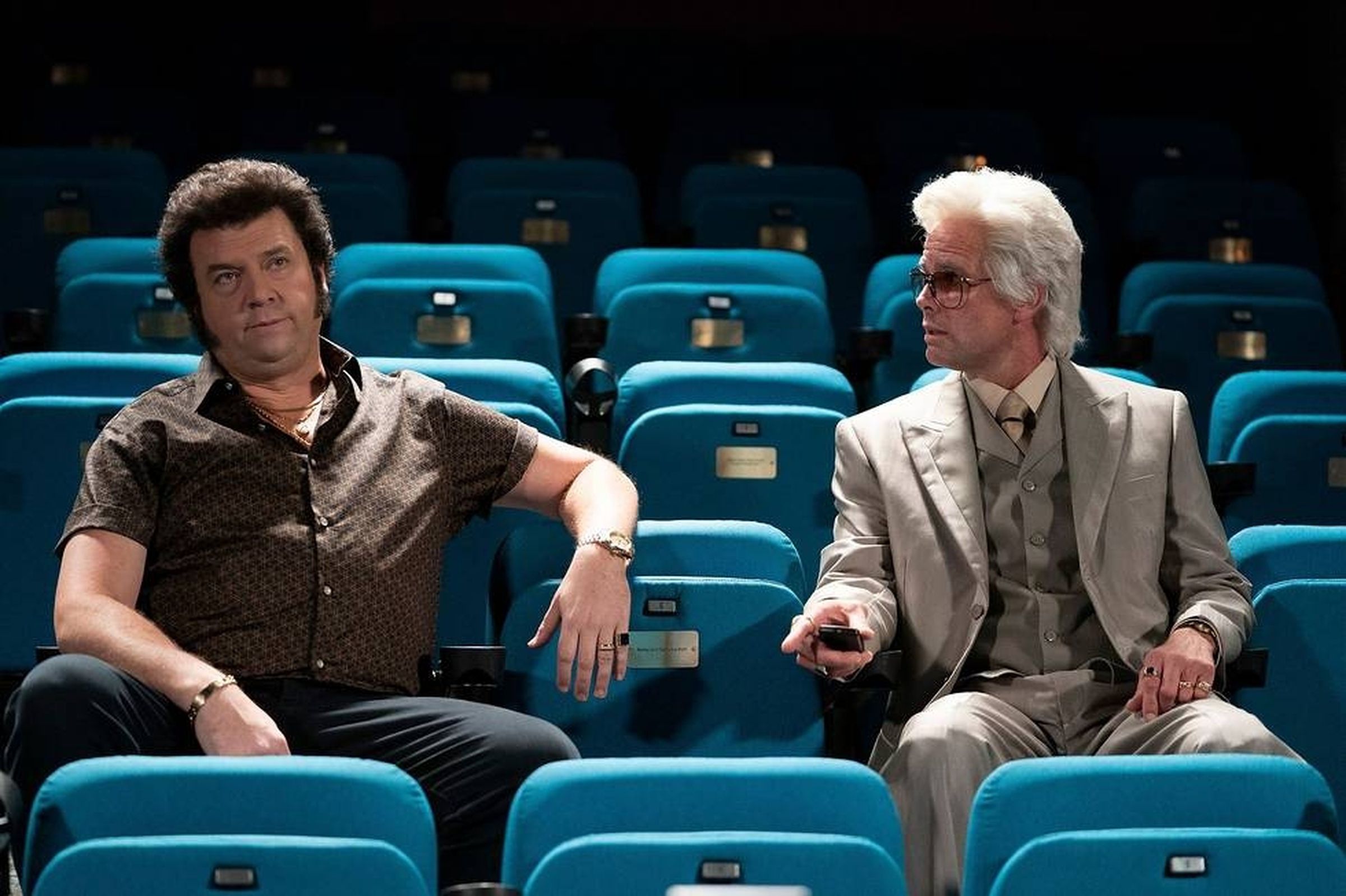 Screenshot from Max show The Righteous Gemstones featuring Danny McBride (left) as Jesse Gemstone and Walton Goggins (right) as Uncle Baby Billy.