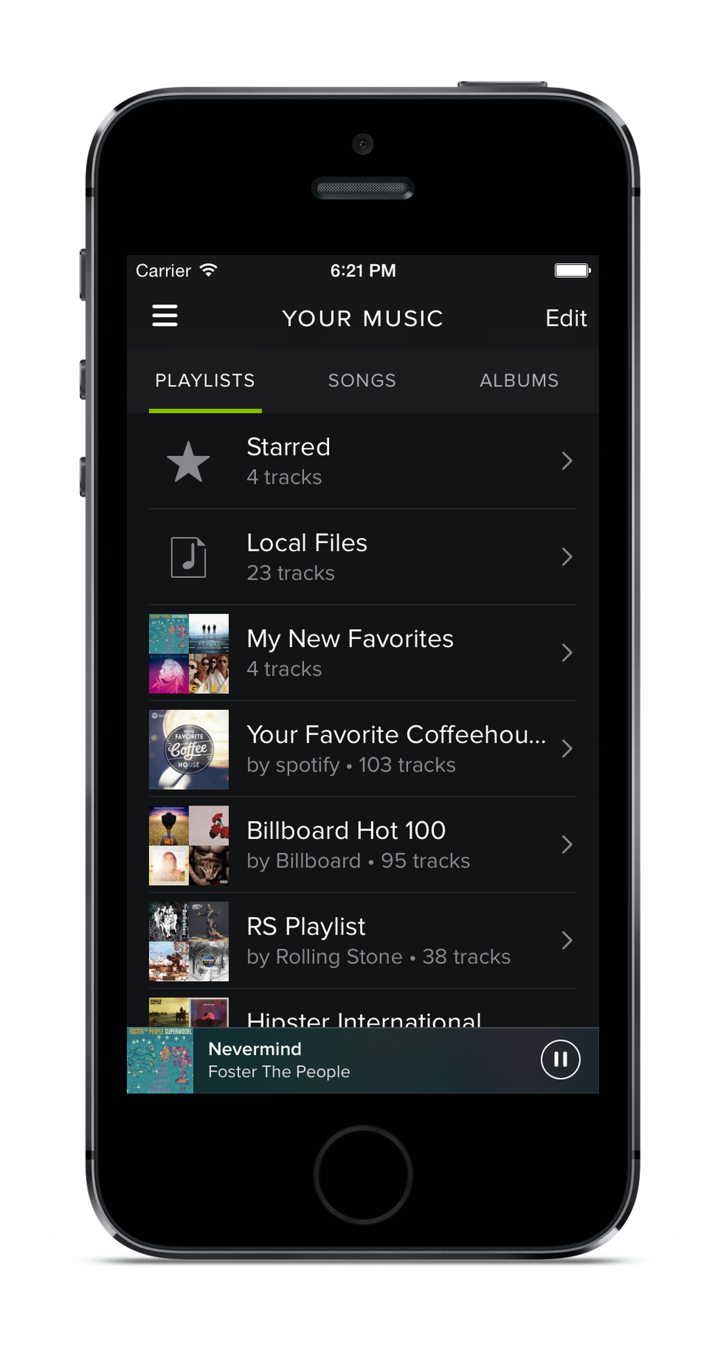 New Spotify for iPhone and desktop screenshots