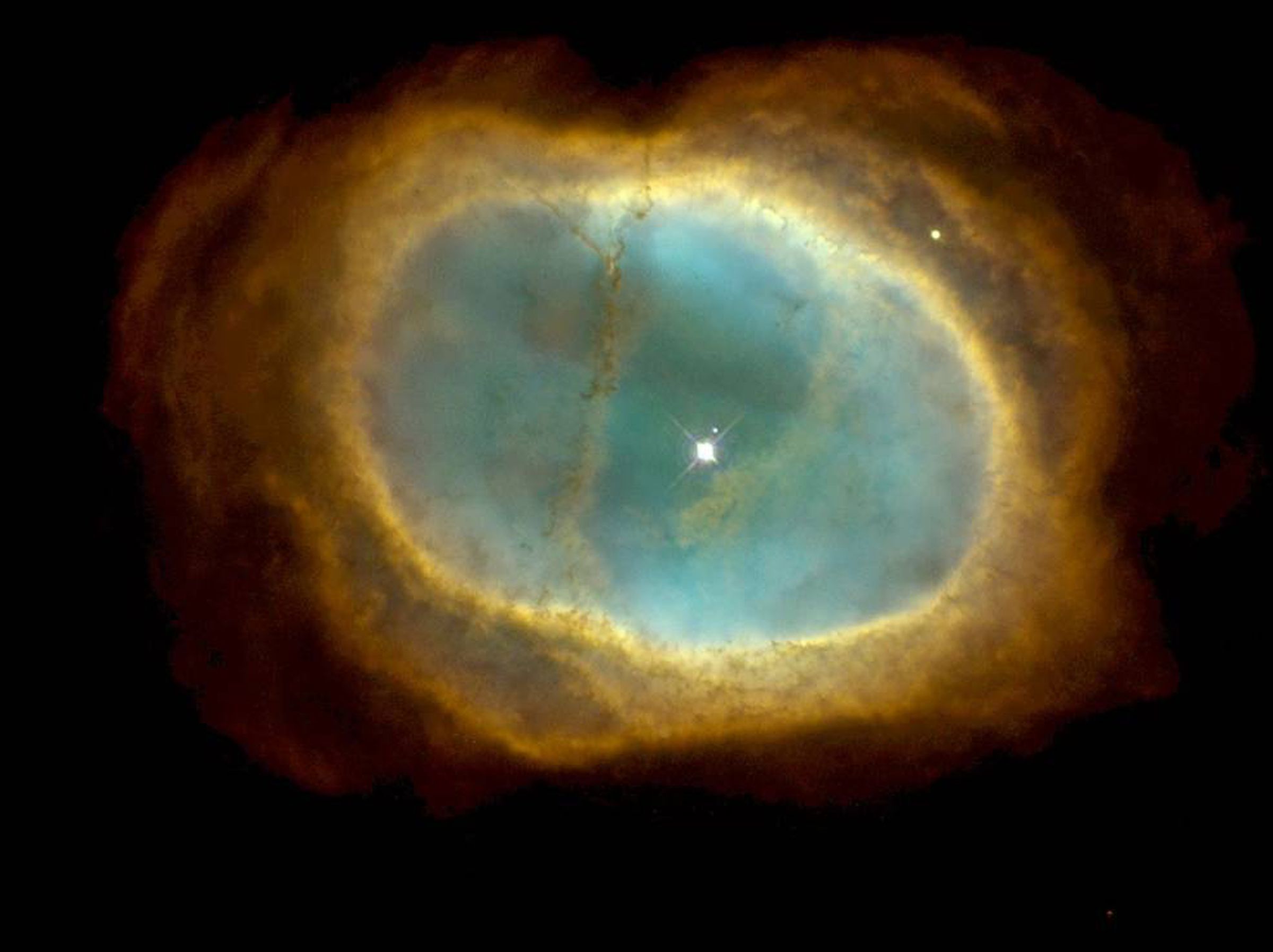 Southern Ring Nebula, as seen by Hubble.