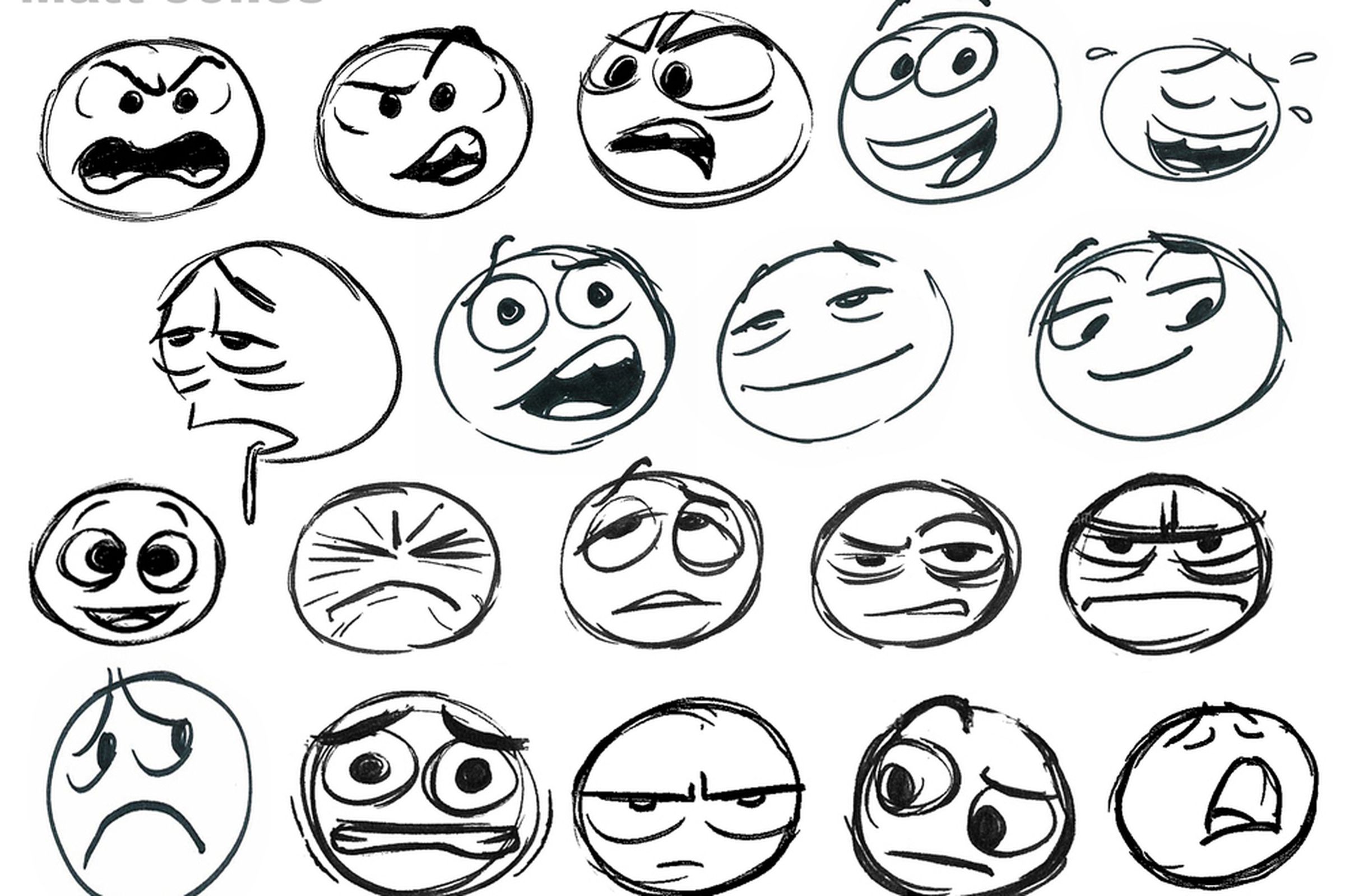 MATT JONES BUZZFEED facebook emoticon sketches