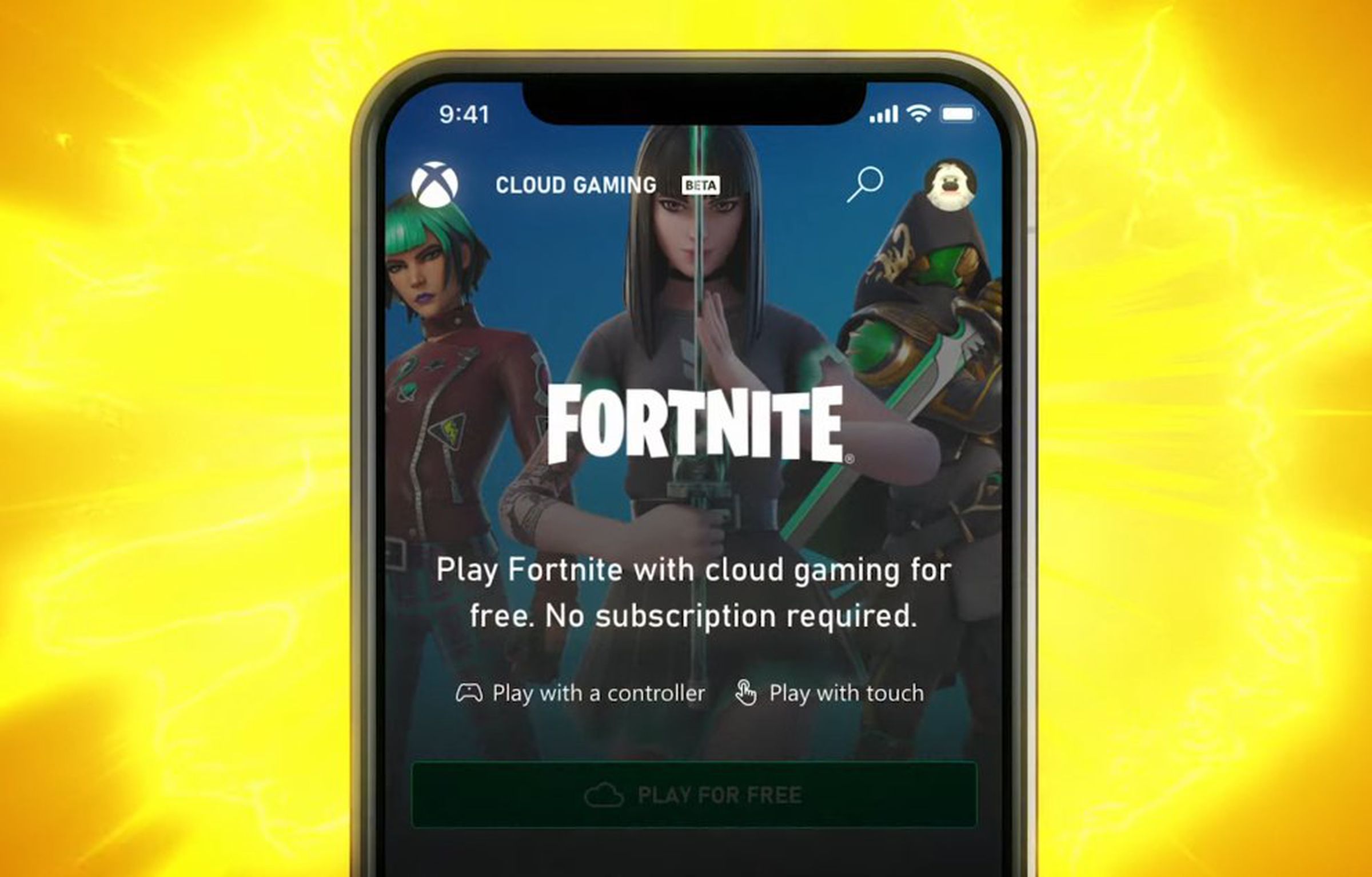 Fortnite est arrivé sur Xbox Cloud Gaming plus tôt cette année.