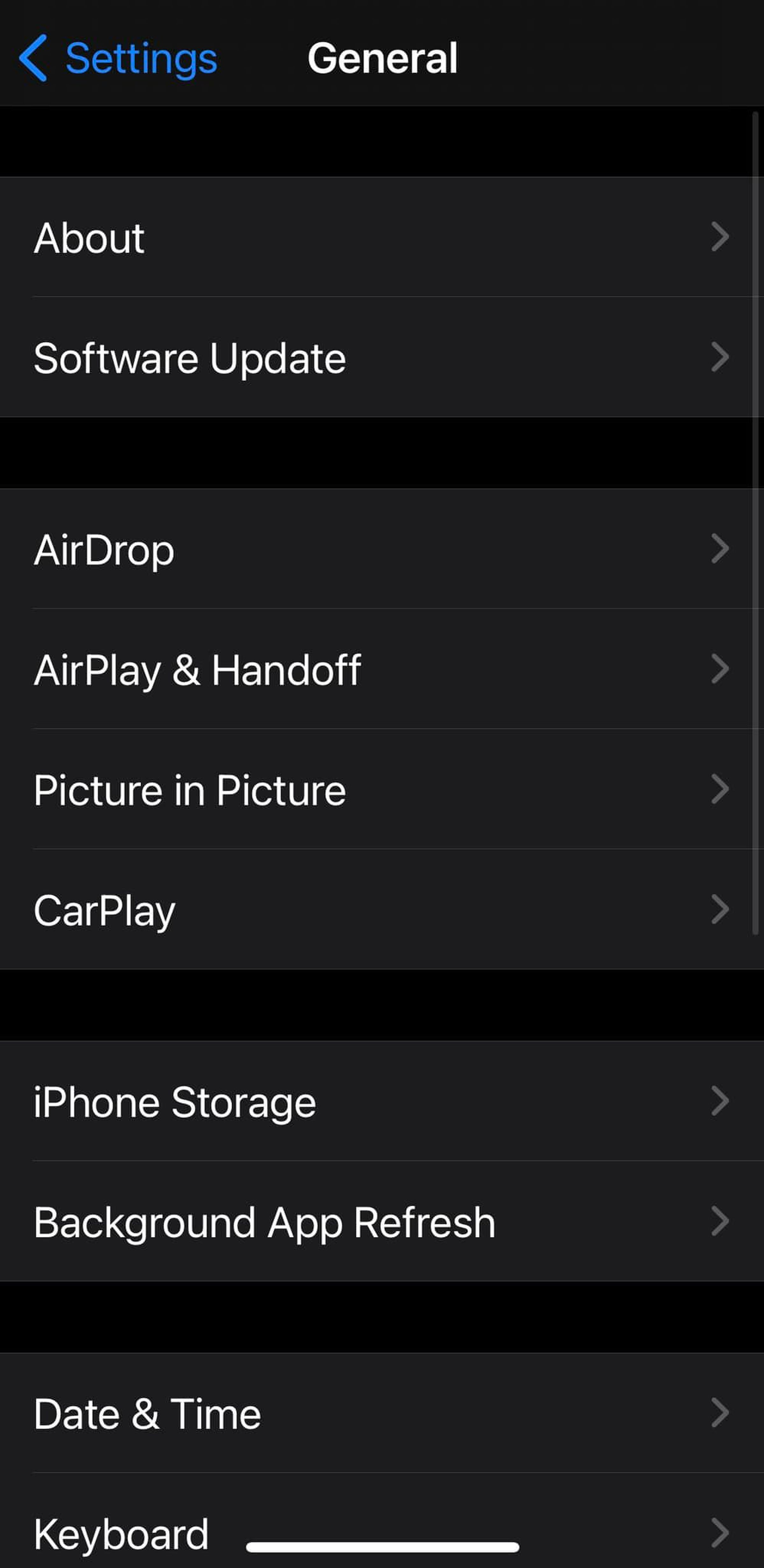 <em>Then click on iPhone Storage.</em>