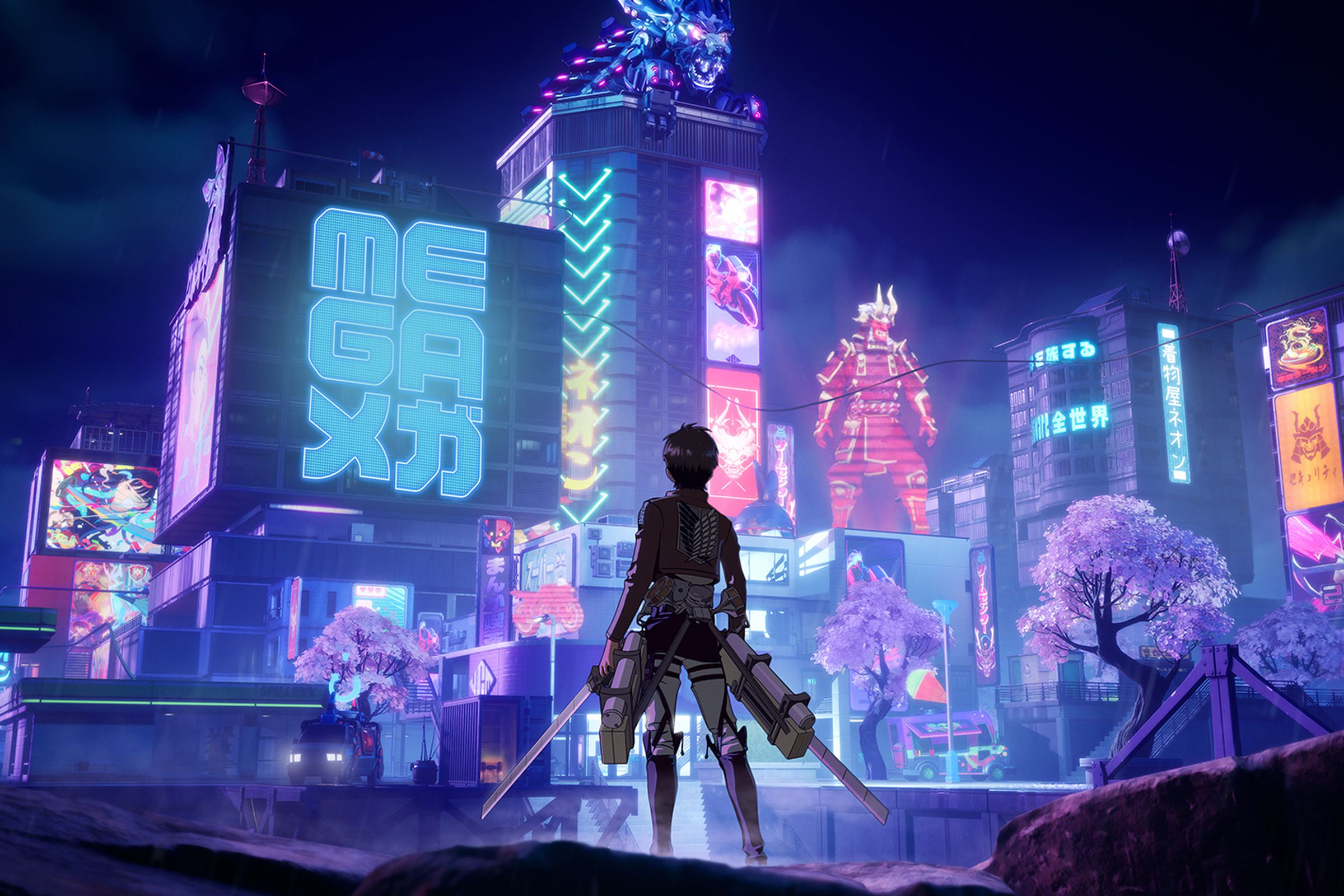 A promotional image for Fortnite.