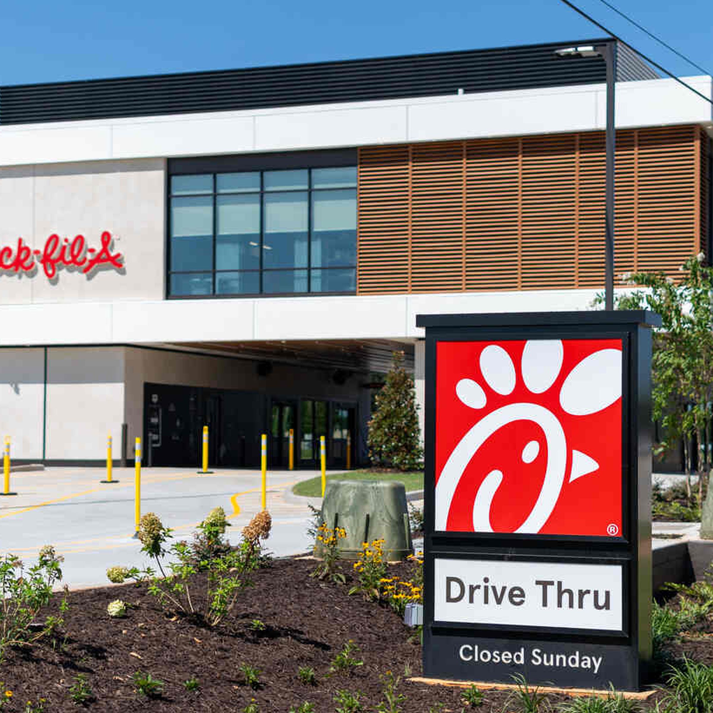 A Chick-fil-A restaurant.