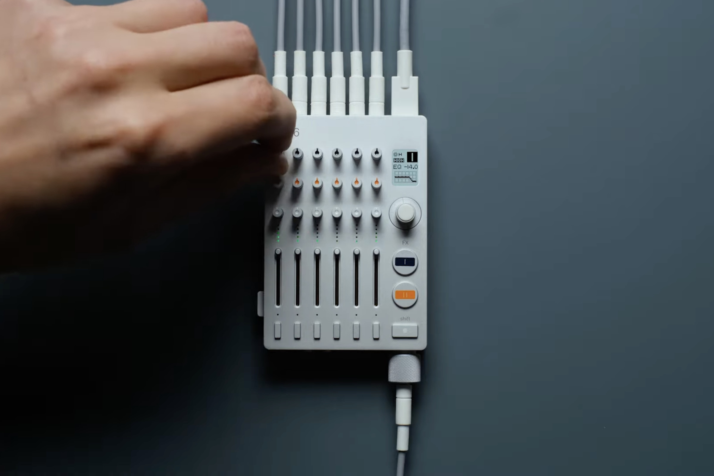 A phone-sized field mixer.