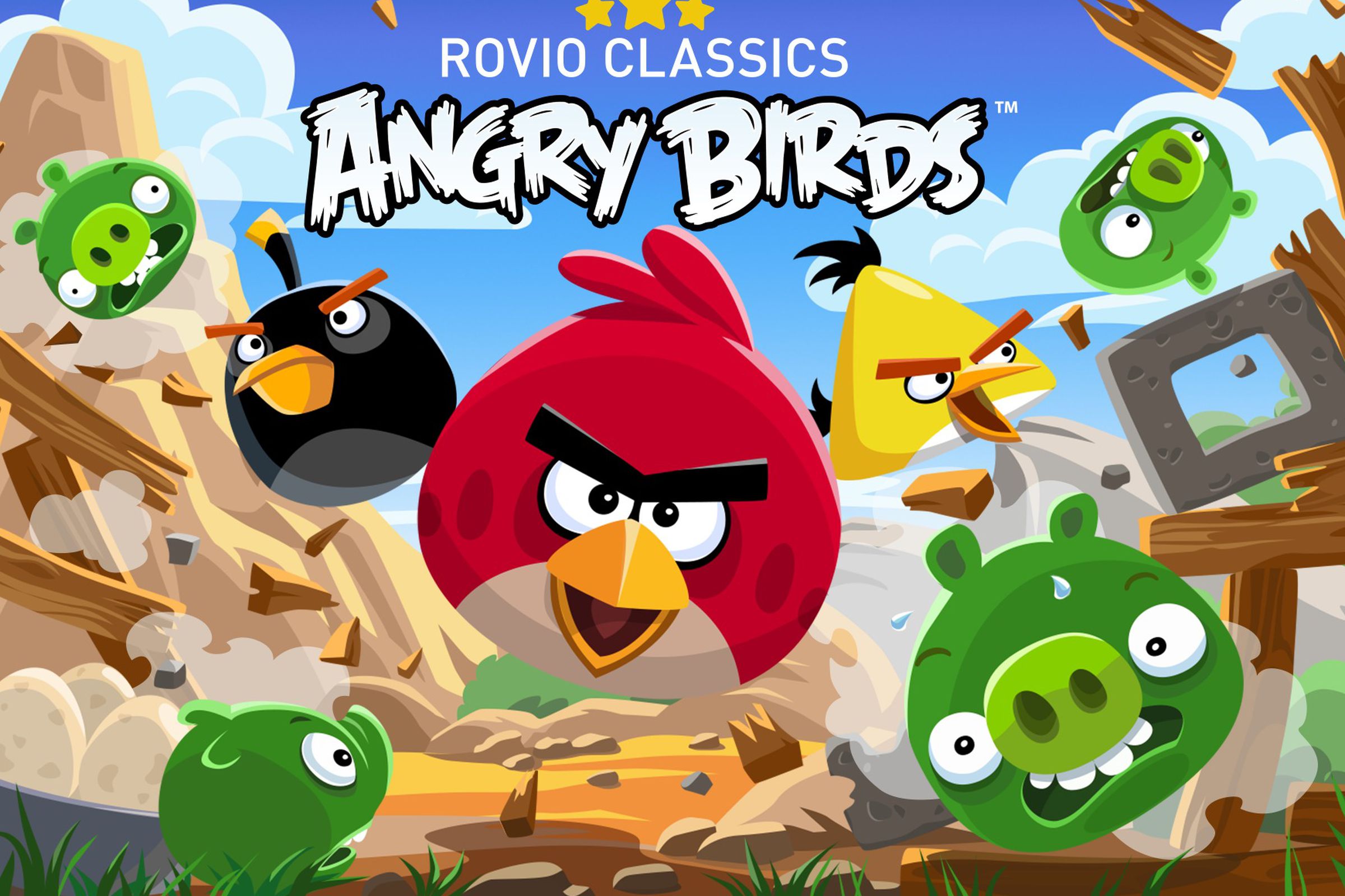 Promotional art for Rovio Classics: Angry Birds.