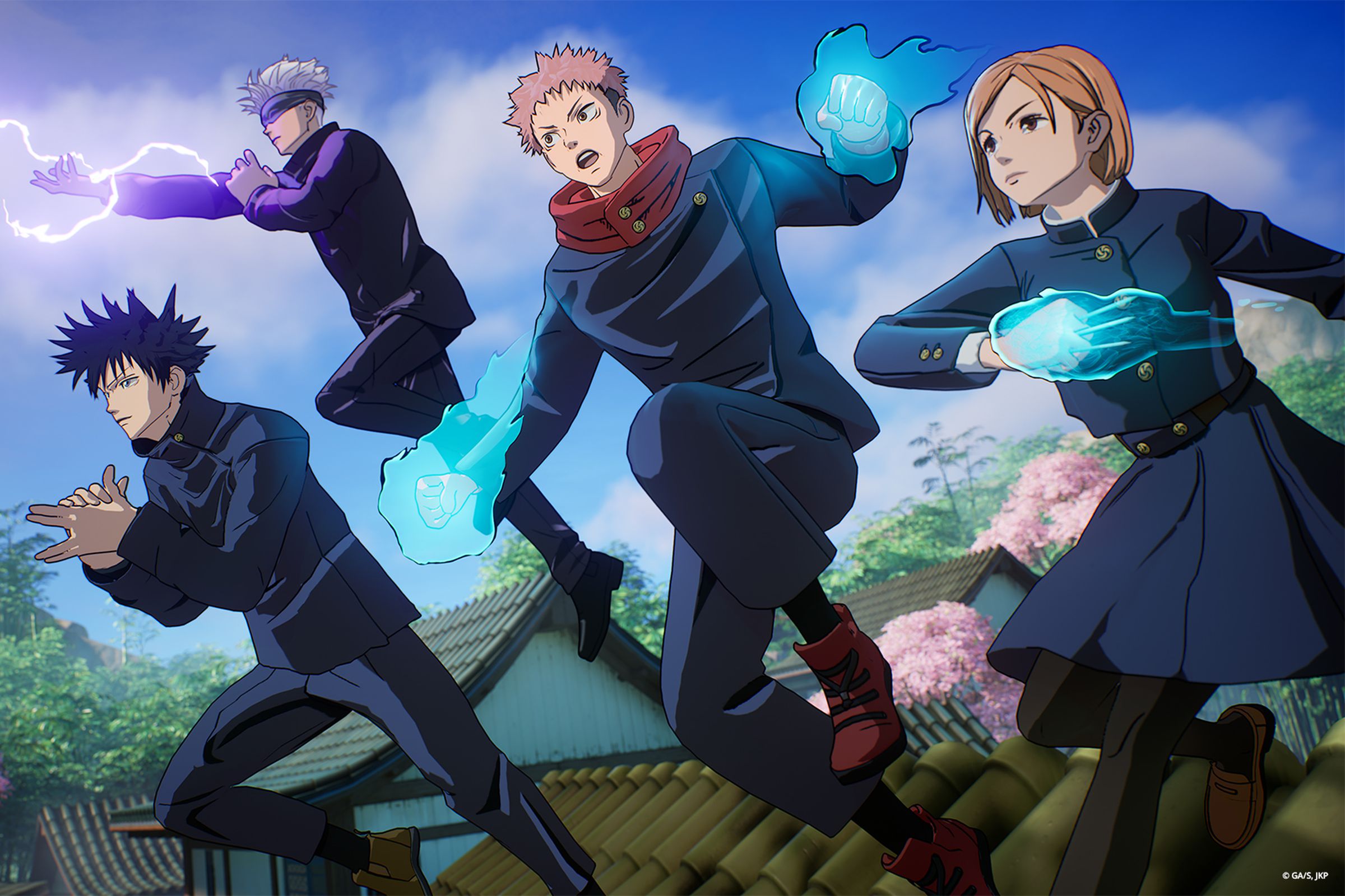 Promotional art for Fortnite’s collaboration with Jujutsu Kaisen.