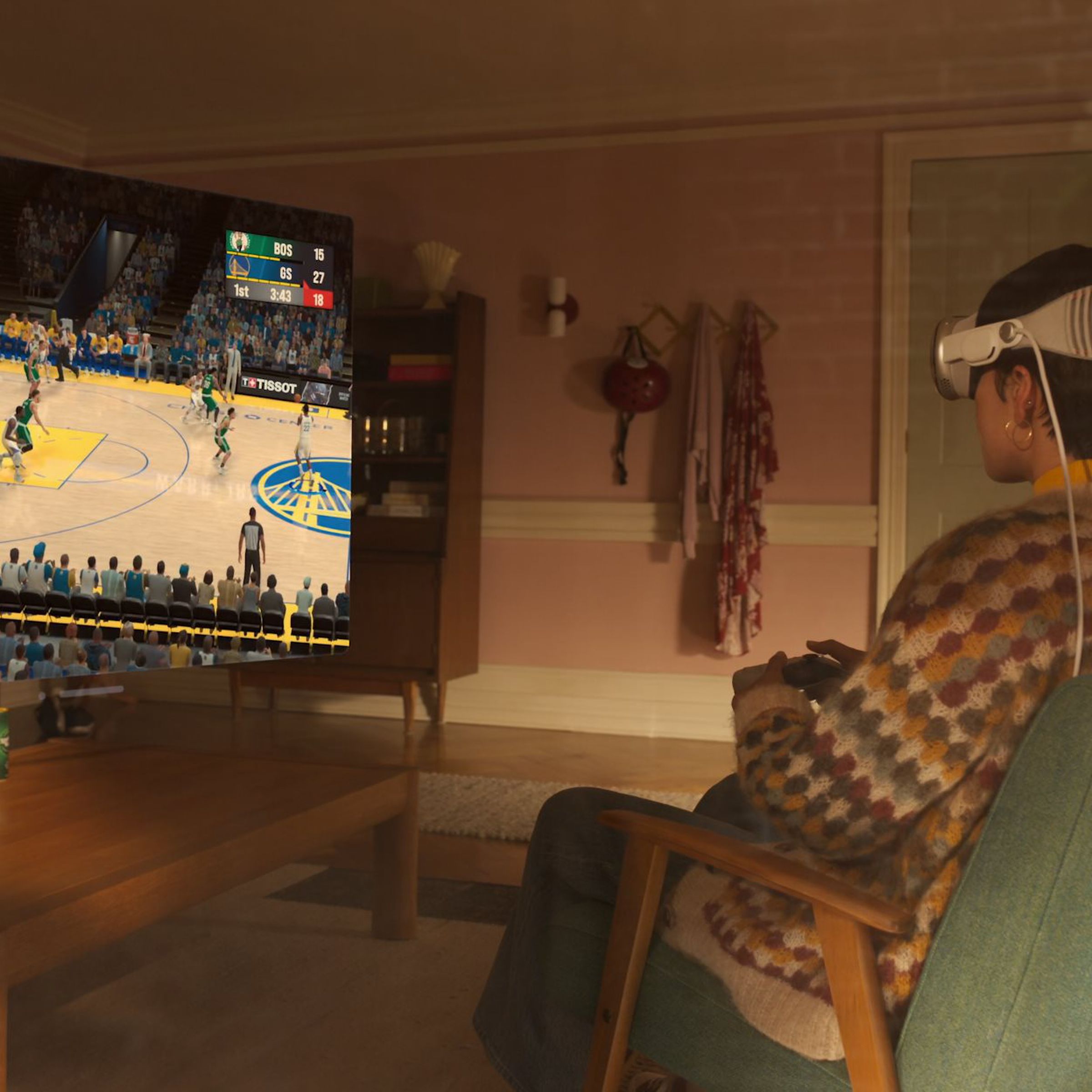 Apple Vision Pro playing NBA 2K