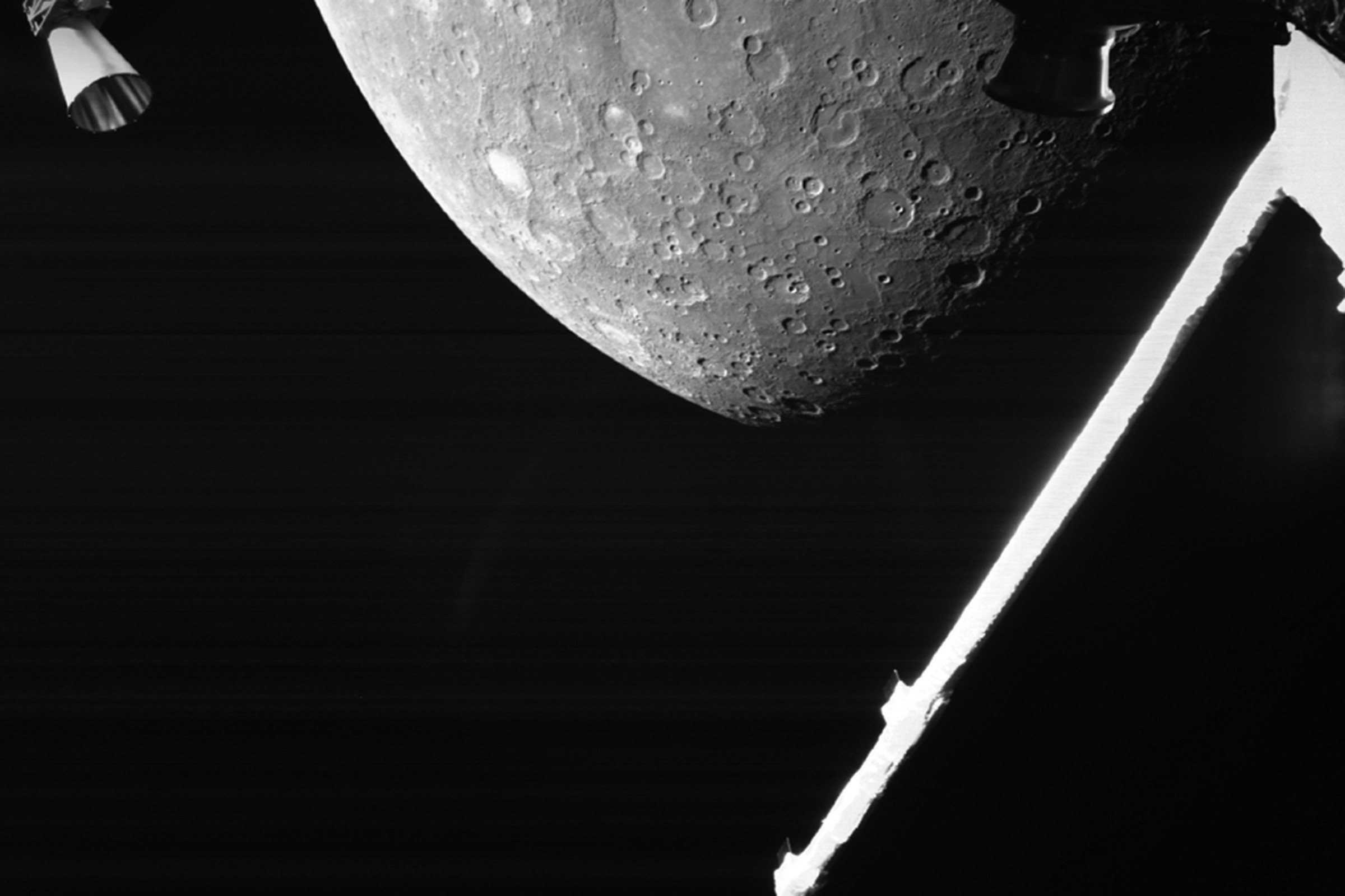 The BepiColombo mission snapped this photo of Mercury on October 1st.