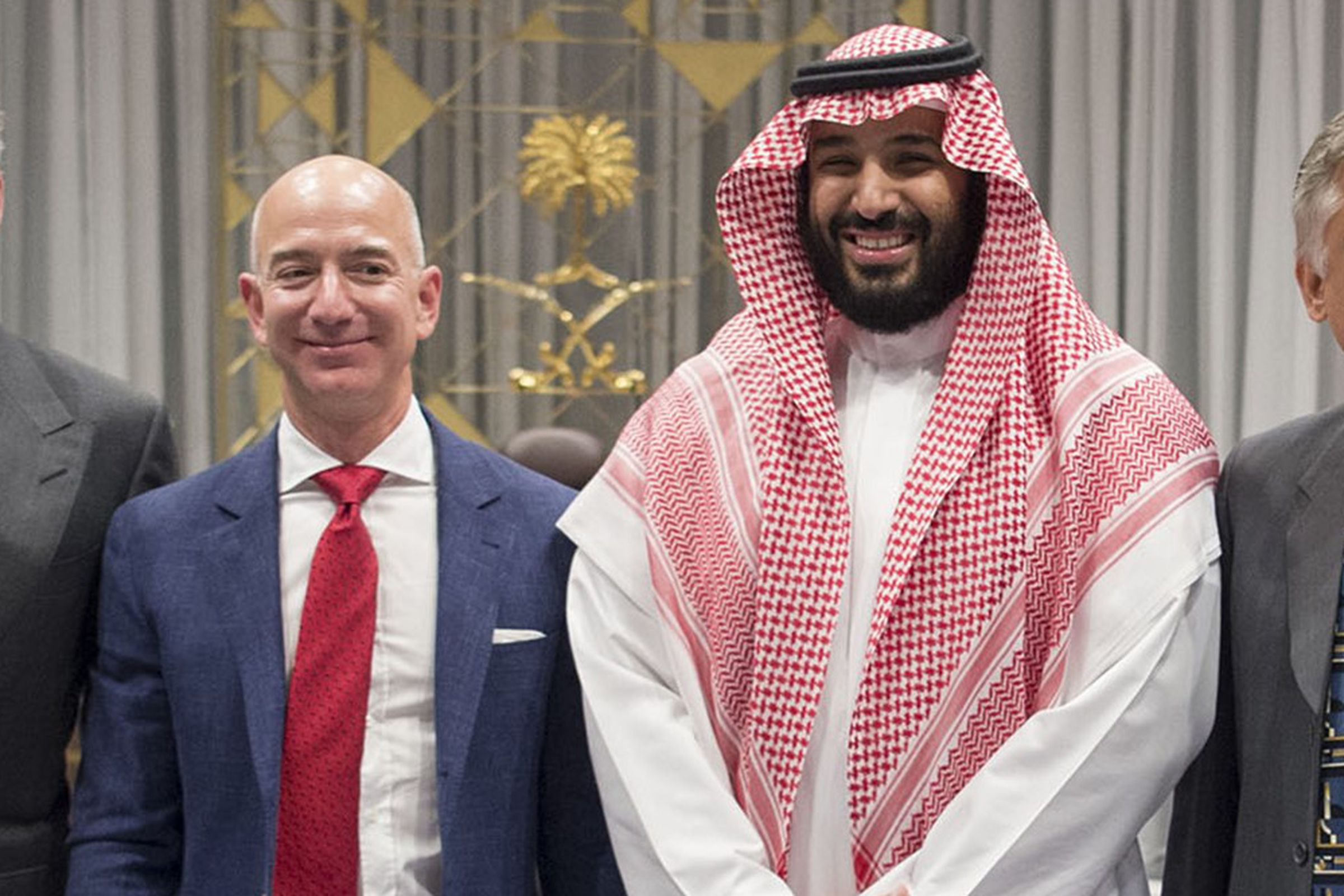 Founder of the Amazon website Jeff Bezos visits Saudi Arabia
